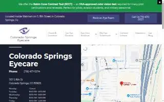 Colorado Springs Eyecare website