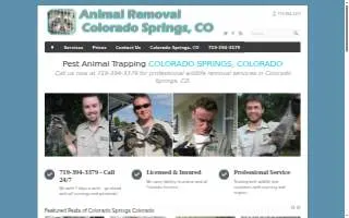 Colorado Springs Pest Animal Trapping website