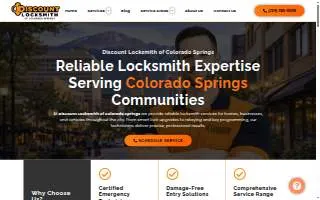 Discount Locksmith of Colorado Springs website