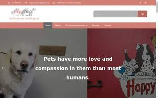 Happy Hounds Pet Grooming website