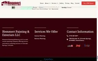 Hemmert Painting & Exteriors LLC website
