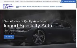 Import Specialty Auto website