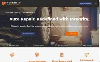 Integrity Auto Care of Colorado Springs website