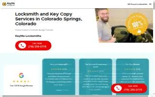 KeyMe Locksmiths of Colorado Springs website