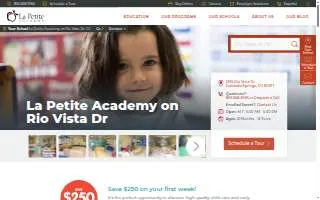 La Petite Academy on Rio Vista Dr website