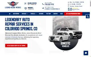 Legend Motor Works website