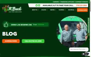 Parkey's Heating, Plumbing, & Air Conditioning website