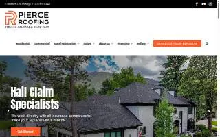 Pierce Roofing of Colorado Springs website