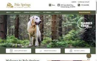 Polo Springs Veterinary Hospital website