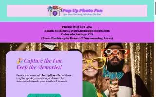 Pop Up Photo Fun website