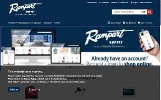 Rampart Supply website