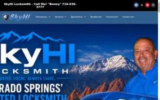 SkyHi Locksmith of Colorado Springs website