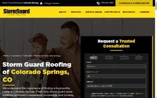 Storm Guard Roofing of Colorado Springs website