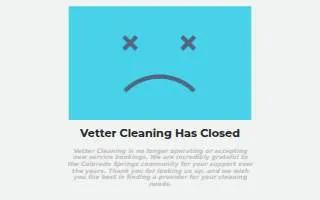 Vetter Cleaning & Maintenance website