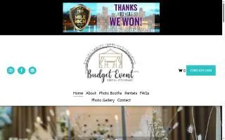 Budget Event Rental Company website