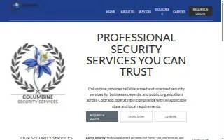 Colorado Security Company of Columbine website