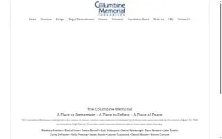 Columbine Memorial website