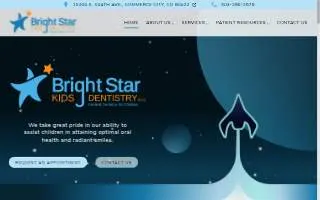 Bright Star Kids Dentistry, PLLC website