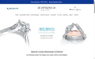 JF Options Jewelers of Commerce City website