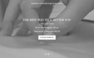 Madrid Acupuncture & Massage of Commerce City website
