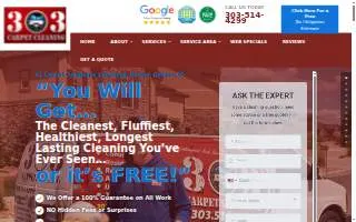 303 carpet cleaning of Dakota Ridge website