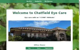 Chatfield Eye Care website