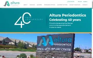 Altura Periodontics of Denver website