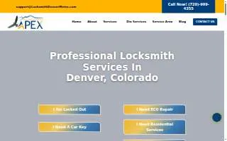 APEX Locksmith Denver website
