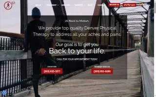 Back To Motion Physical Therapy Denver website