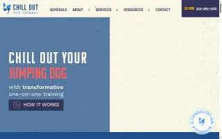 Chill Out Dog Training website