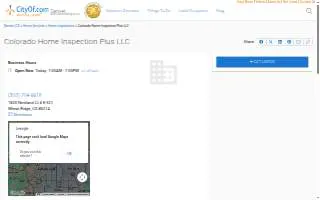 Colorado Home Inspection Plus of Denver website