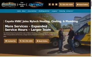 Coyote HVAC of Denver website