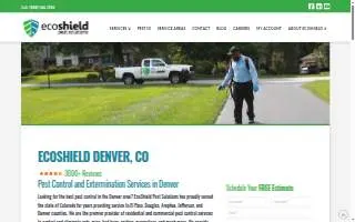 EcoShield Pest Solutions of Denver website