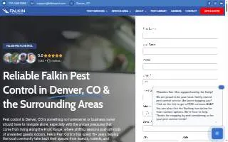 Falkin Pest Control of Denver website