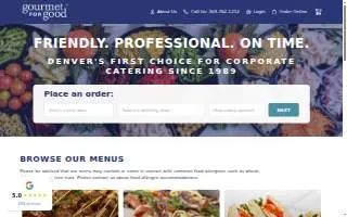 Gourmet For Good Corporate Catering of Denver website