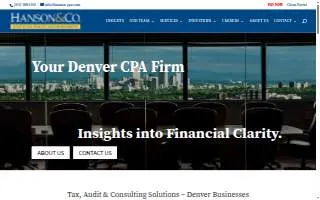 Hanson & Co. CPAs website