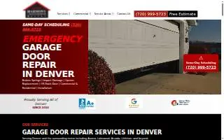 Harmony Garage Door Repair Denver website