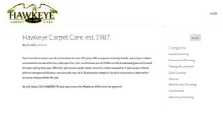 Hawkeye Carpet Care, est.1987 website