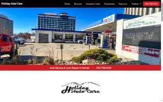 Holiday Auto Care website