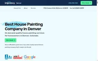 Improovy Painters Denver website