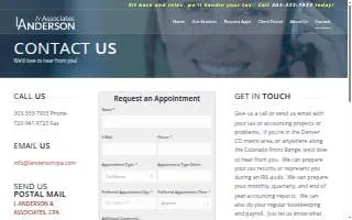 L Anderson & Associates CPA website