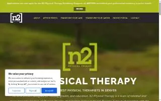 N2 Physical Therapy of Denver website