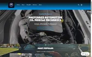Preferred Automotive Co "Mobile Mechanics" website