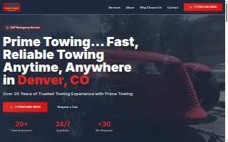 Prime Towing of Denver website