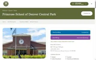 Primrose School of Denver Central Park website