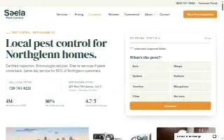 Saela Pest Control of Denver website