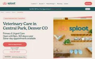 Sploot Veterinary Care - Central Park of Denver website