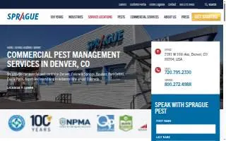 Sprague Pest Solutions of Denver website