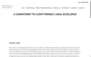 Urban Law website