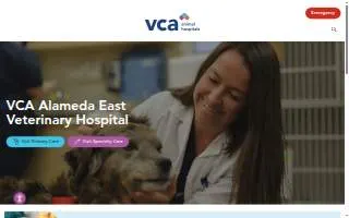 VCA Alameda East Veterinary Hospital website